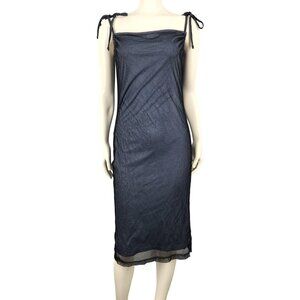 Women's Juniors Vintage Coolwear Glitter Net Sleeveless Formal Dress Size Medium